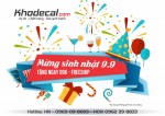 Mừng Sinh Nhật 9.9 - Khodecal.com - Tưng Bừng Mua Sắm - Miễn phí vận chuyển